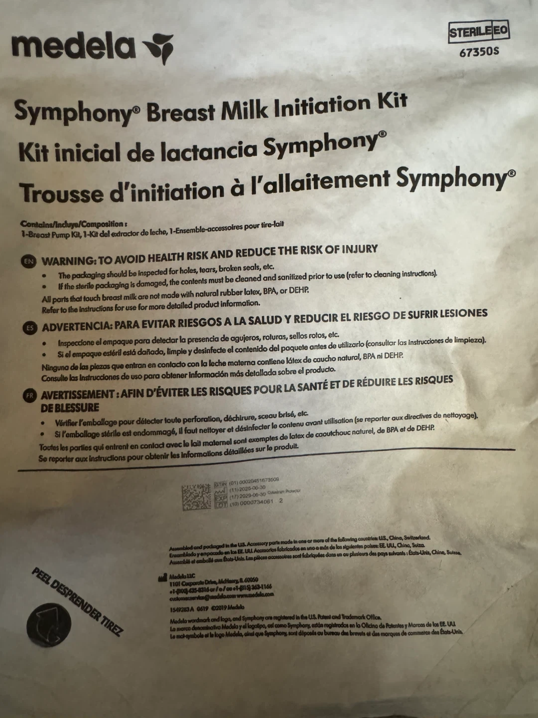 Medela Symphony Breast Milk Initiation Kit - photo 2