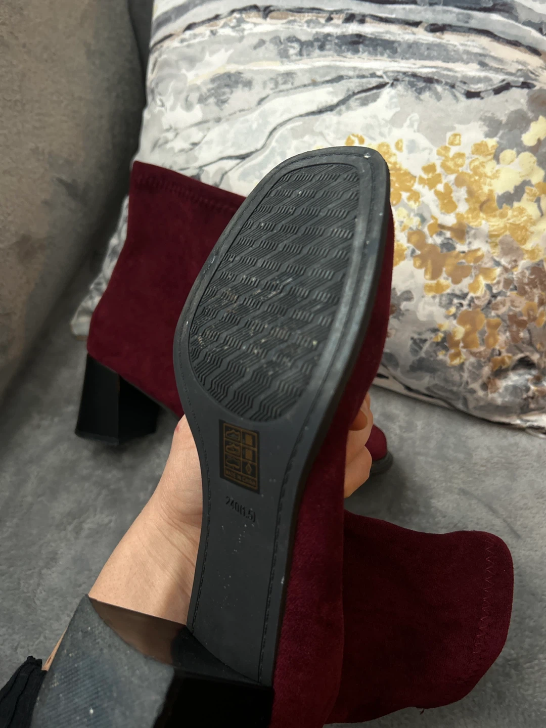 Women's Burgundy Ankle Boots - photo 4