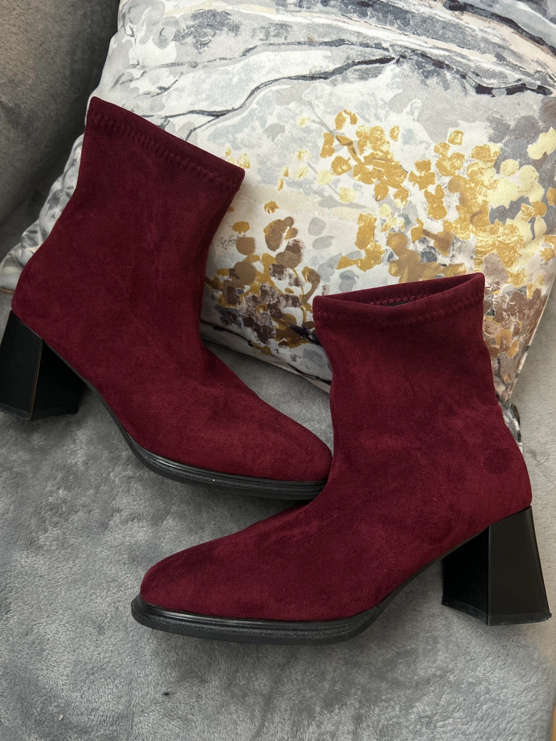 Women's Burgundy Ankle Boots
