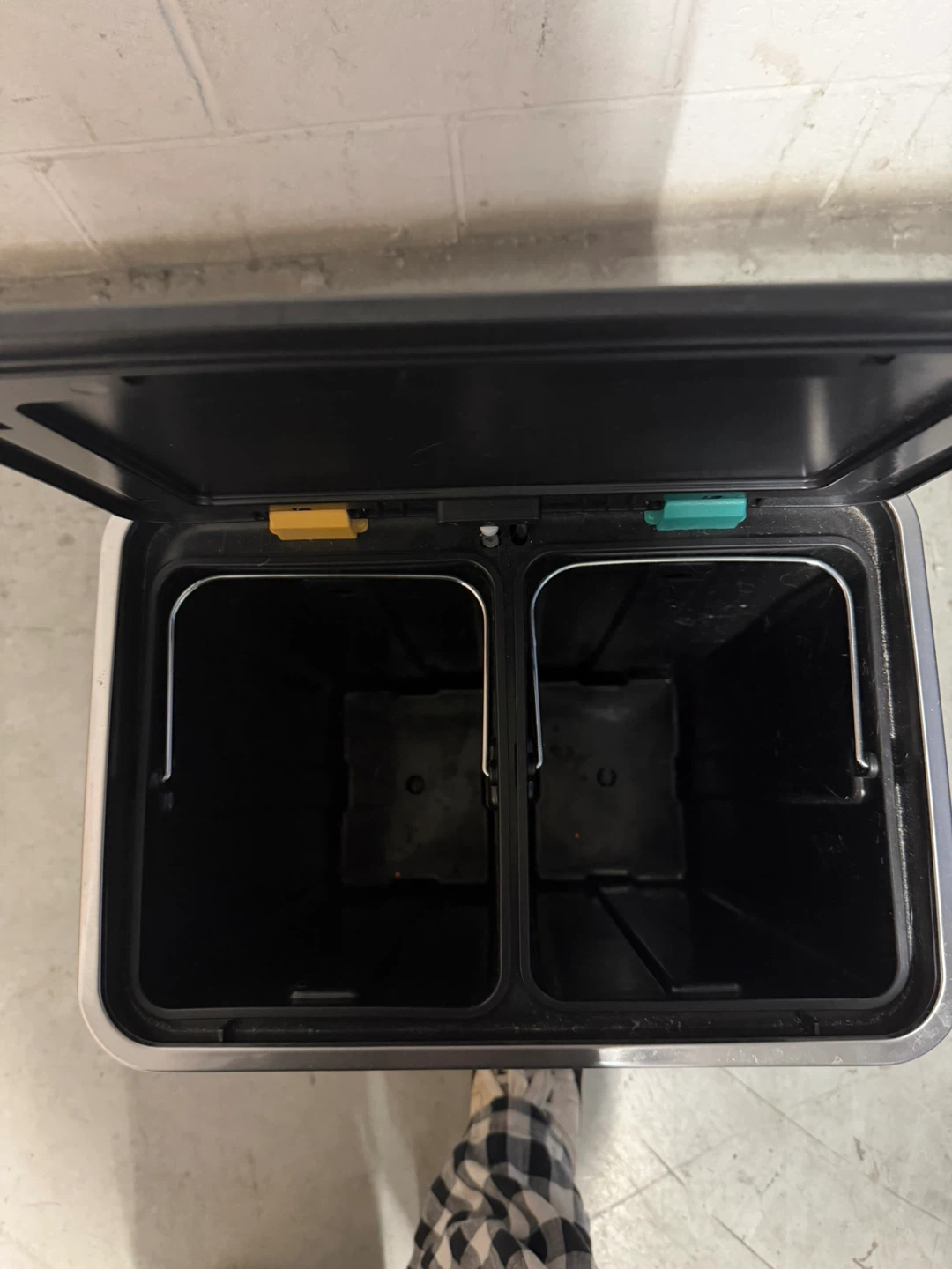 Stainless Steel Dual Compartment Garbage Bin - photo 2