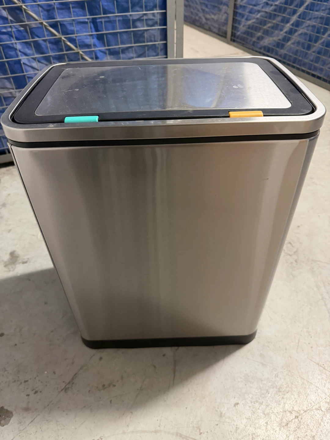 Stainless Steel Dual Compartment Garbage Bin