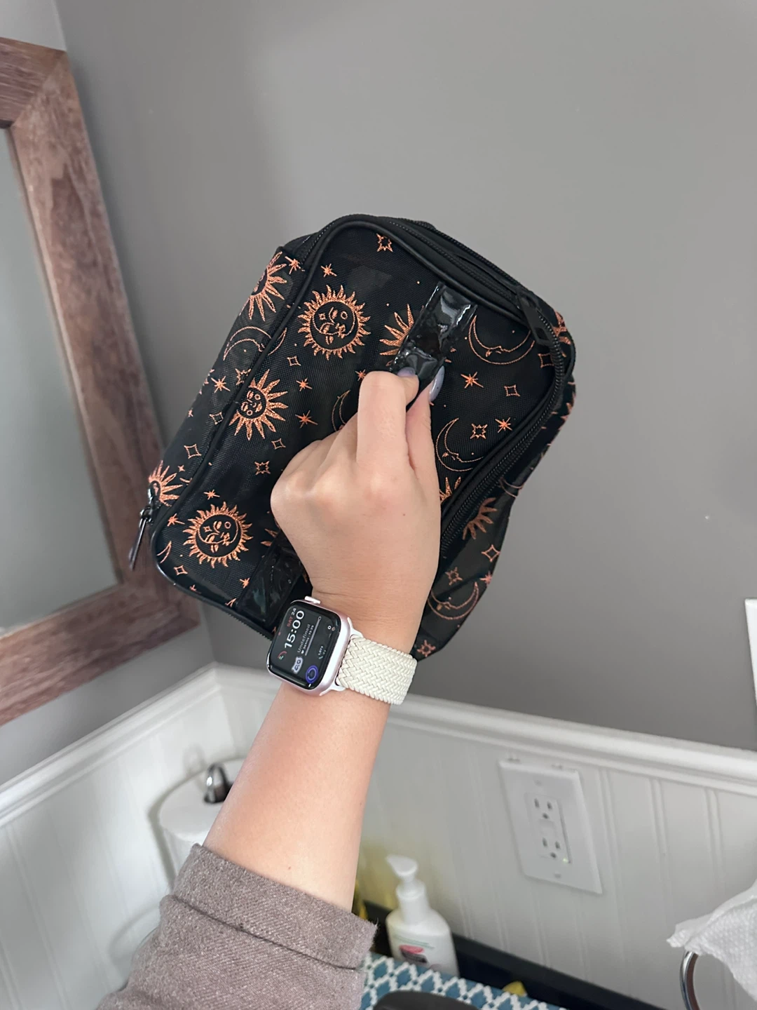 Cosmetic Bag Sun and Moon Print