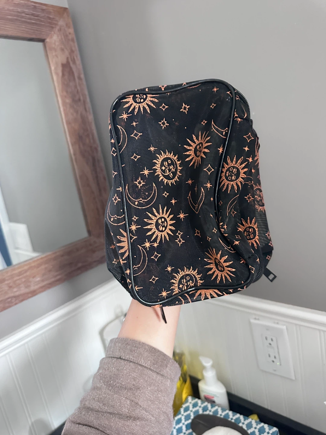 Cosmetic Bag Sun and Moon Print - photo 2