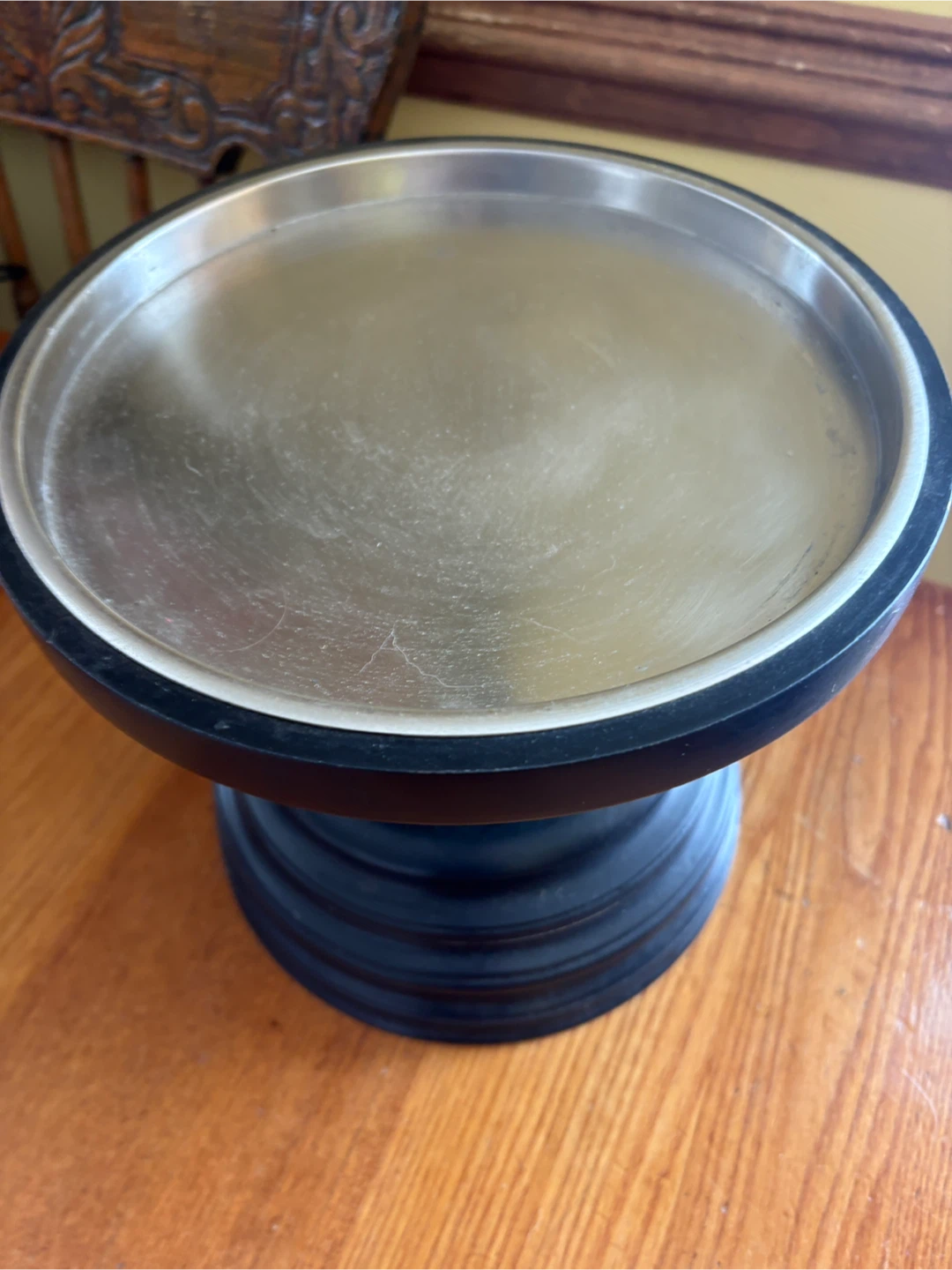 Black Candle Holder Pedestal Stand - photo 2