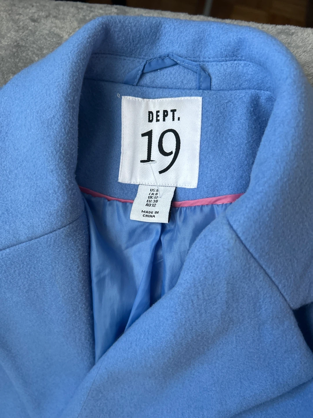 Dept. 19 Blue Wool Blend Coat - Size 8 - photo 3