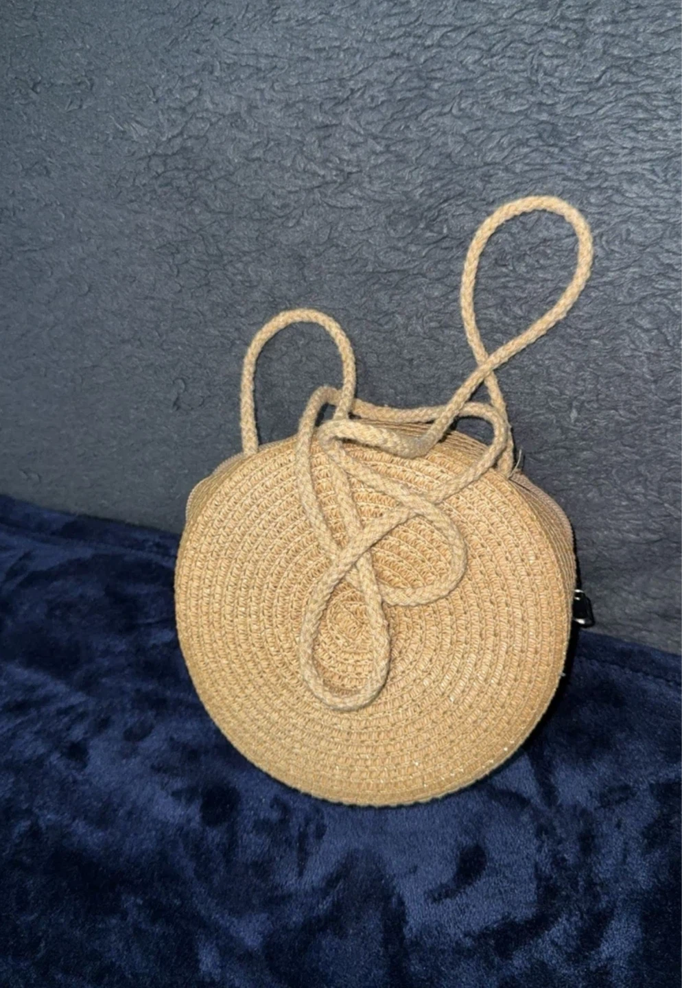 Straw Round Shoulder Bag