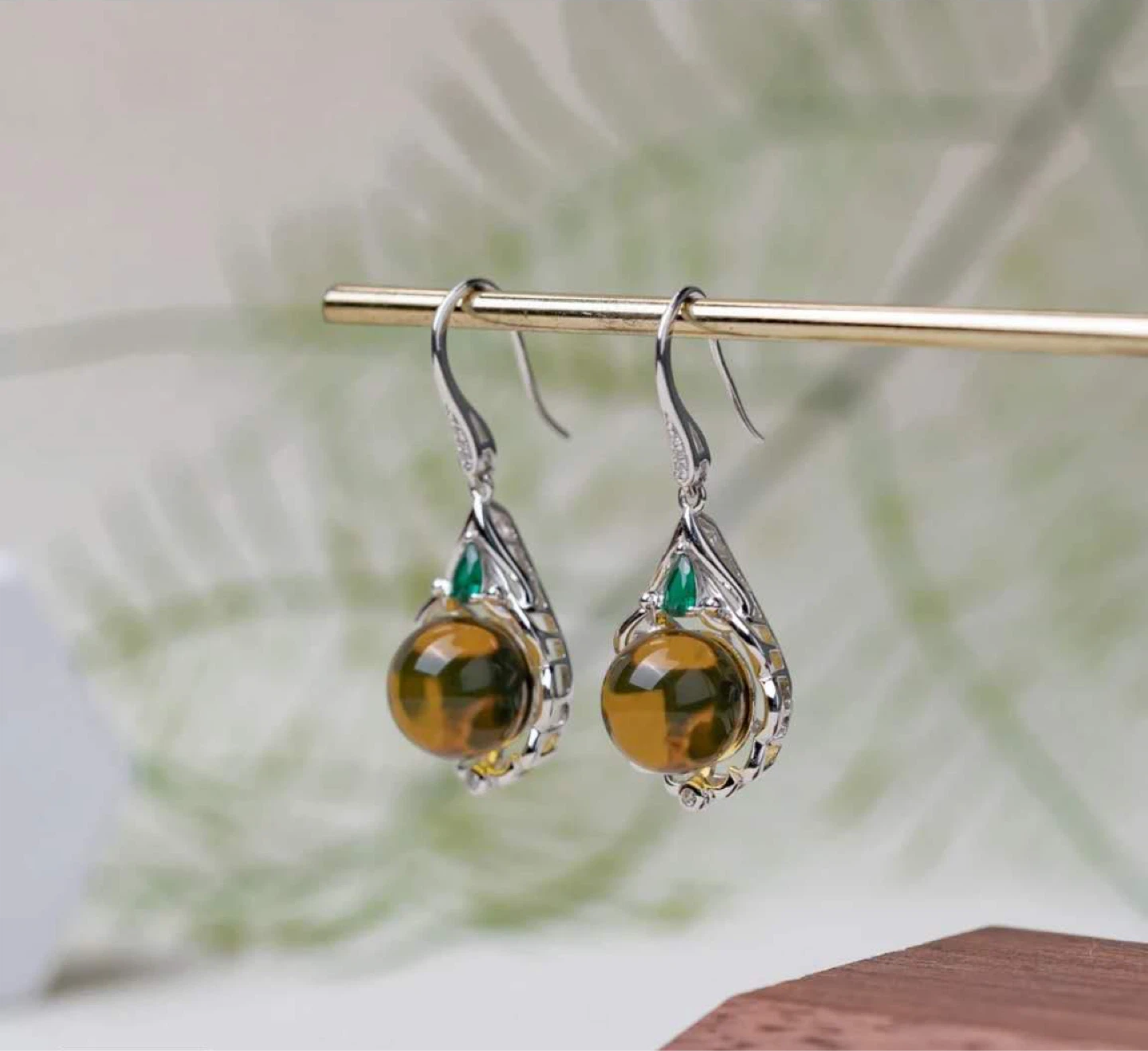 Amber Gemstone Earrings & Ring Set - photo 5