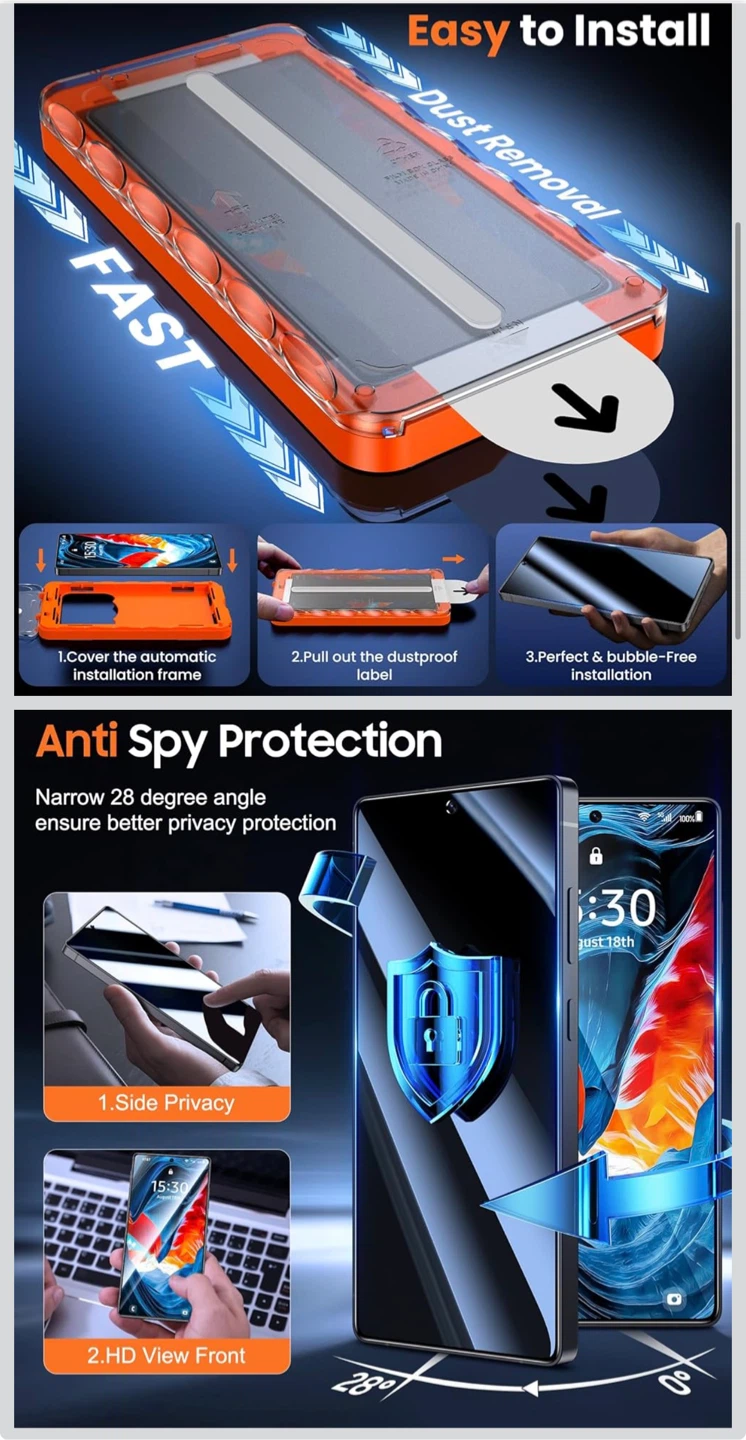 privacy Screen Protector for s25 ultra - photo 2