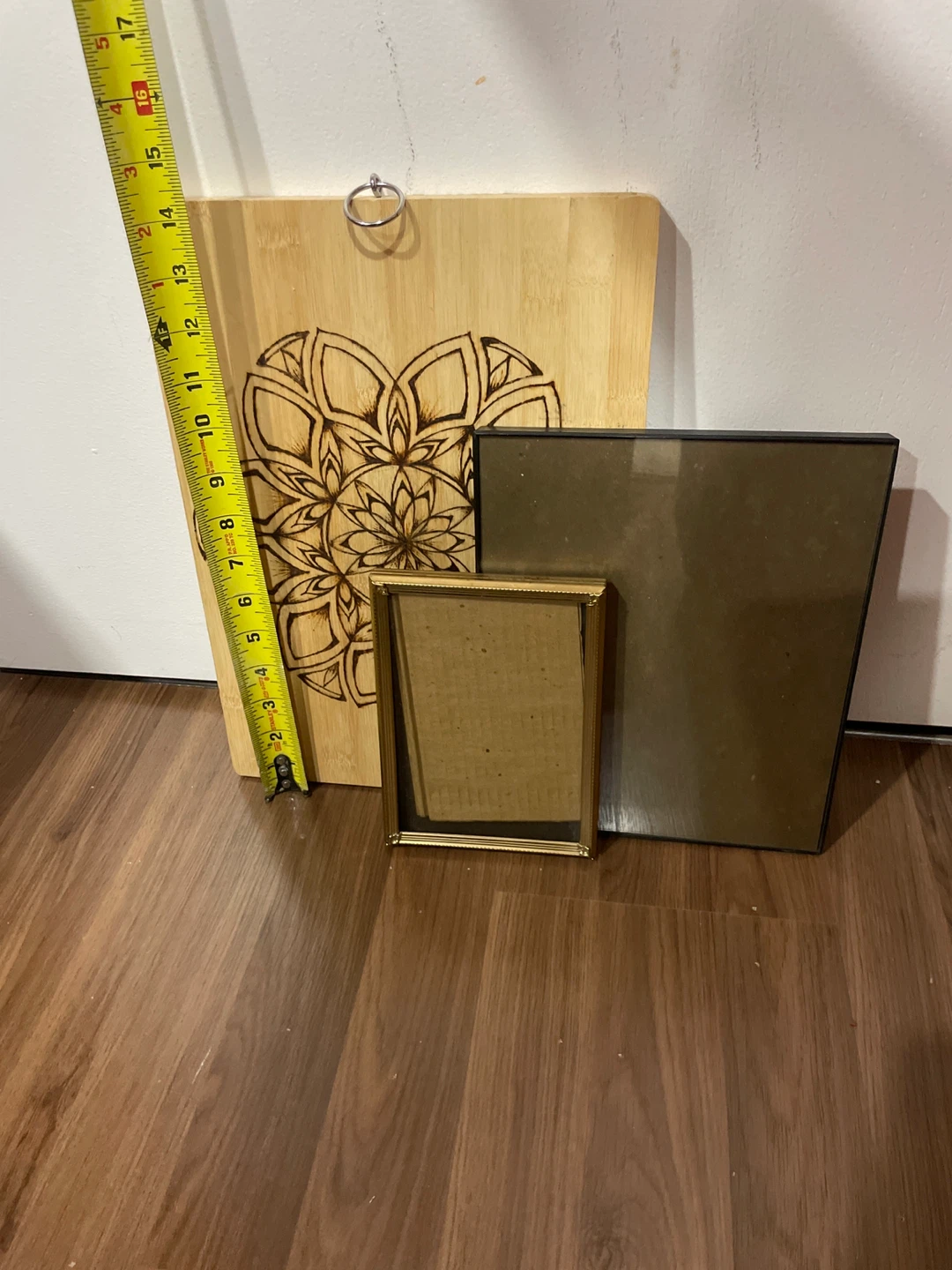 Wooden Board with Sacred Geometry Art and 2 Picture Frames - photo 2