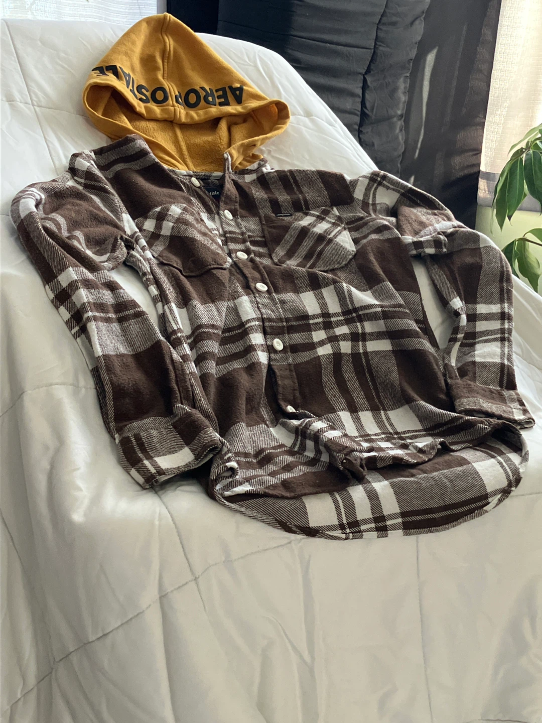 Aeropostale Flannel Shirt and Hoodie