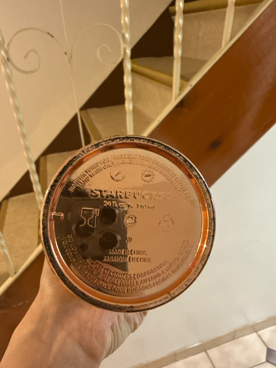 Starbucks Rose Gold Tumbler 24oz - photo 2
