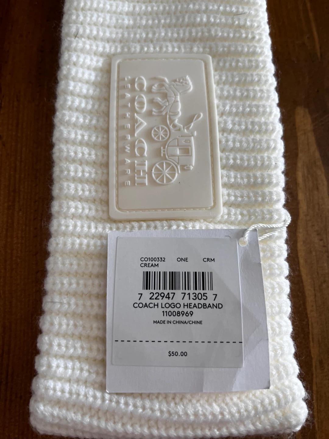 Coach Logo Headband - Cream - photo 2