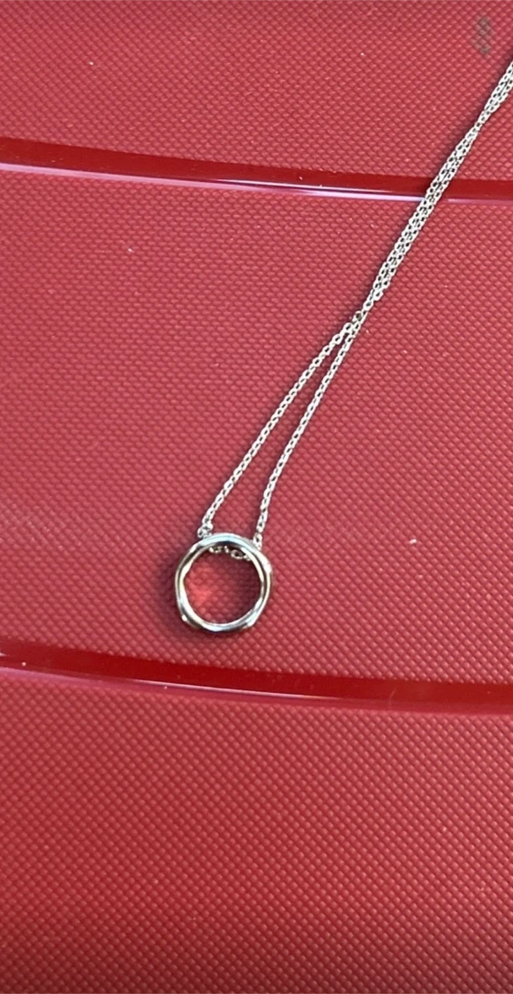 Silver Circle Pendant Necklace - photo 2