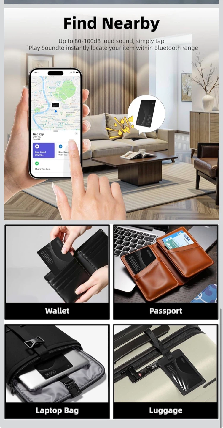 Card Wallet Tracker - Black - photo 4