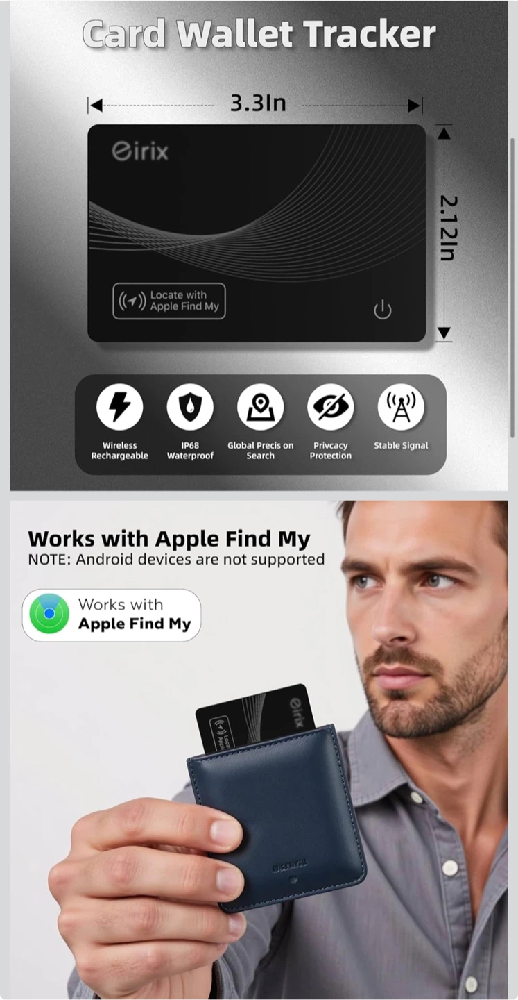 Card Wallet Tracker - Black - photo 2