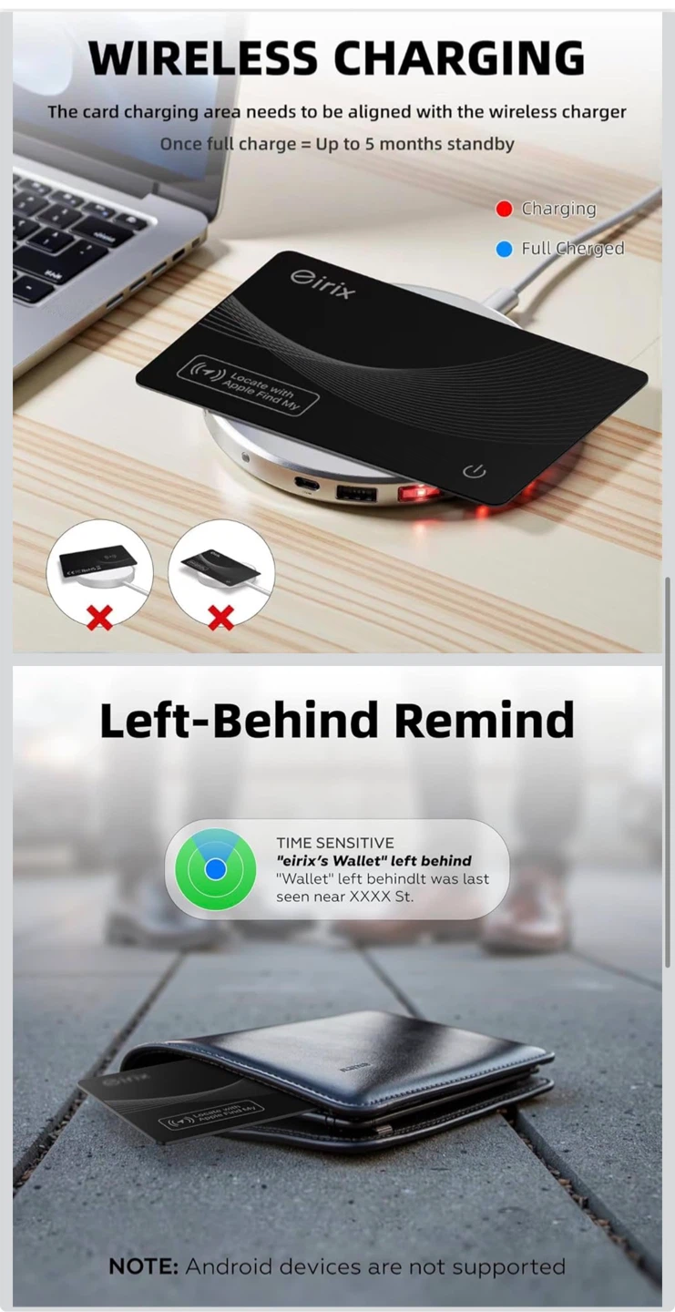 Card Wallet Tracker - Black - photo 3