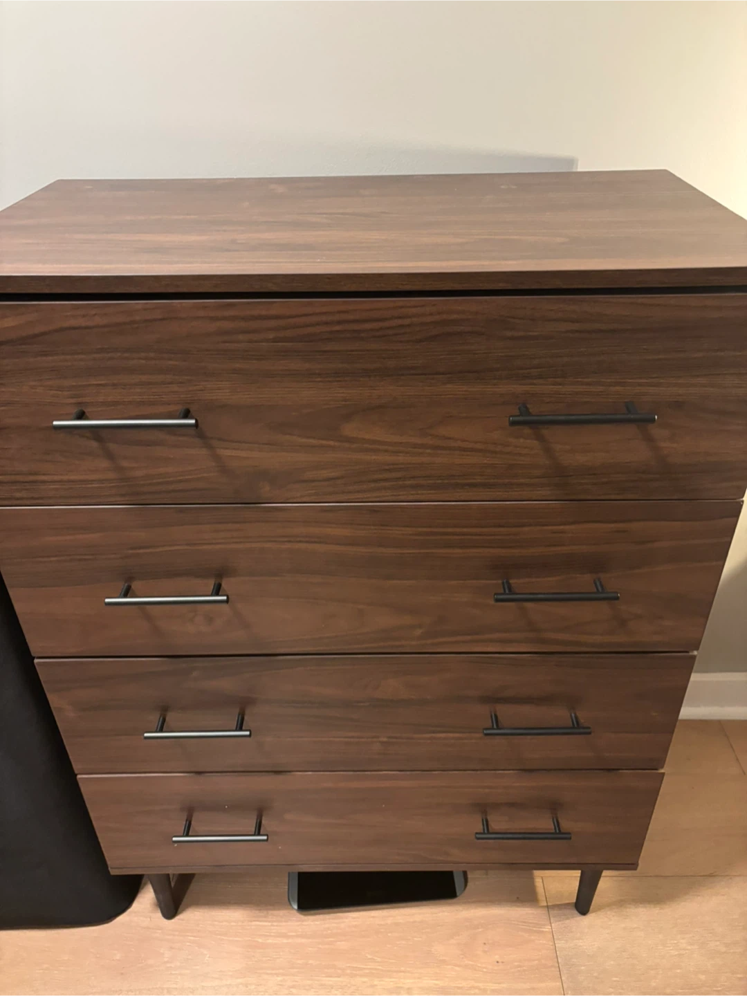 Walnut Finish 4-Drawer Dresser - photo 2
