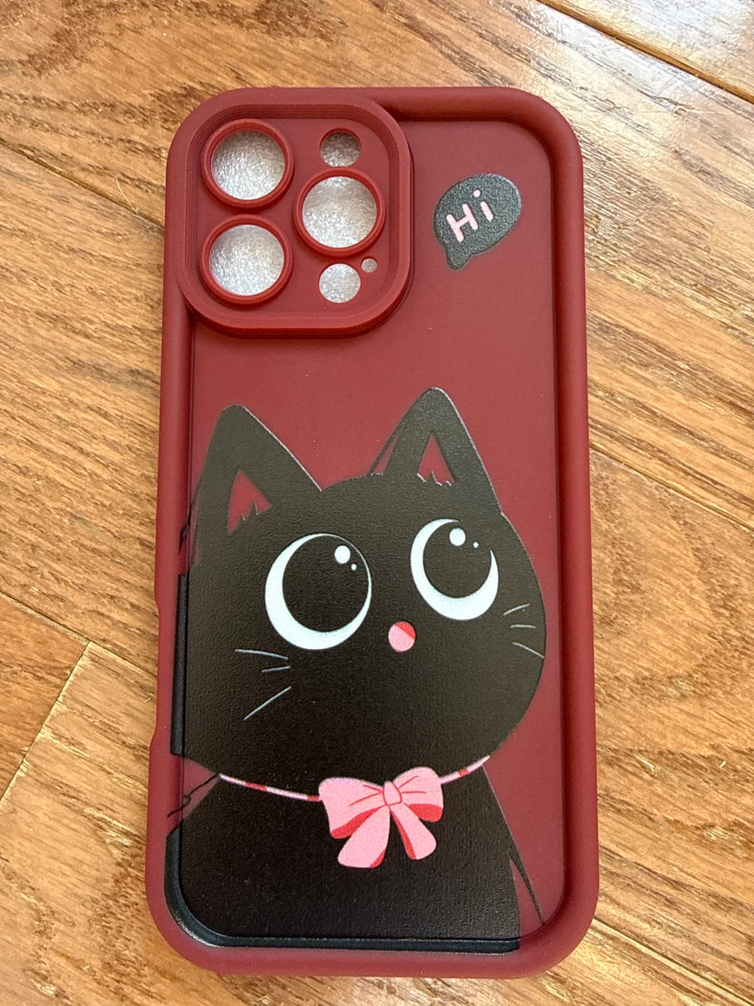 iPhone 16 Pro Max Case - Cute Black Cat Design