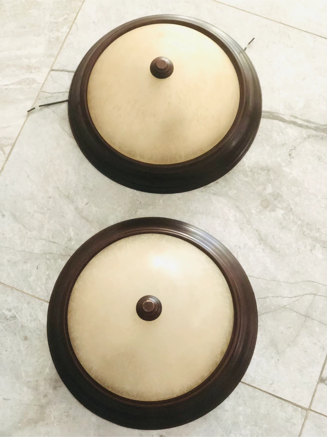 Pair of Flush Mount Ceiling Lights