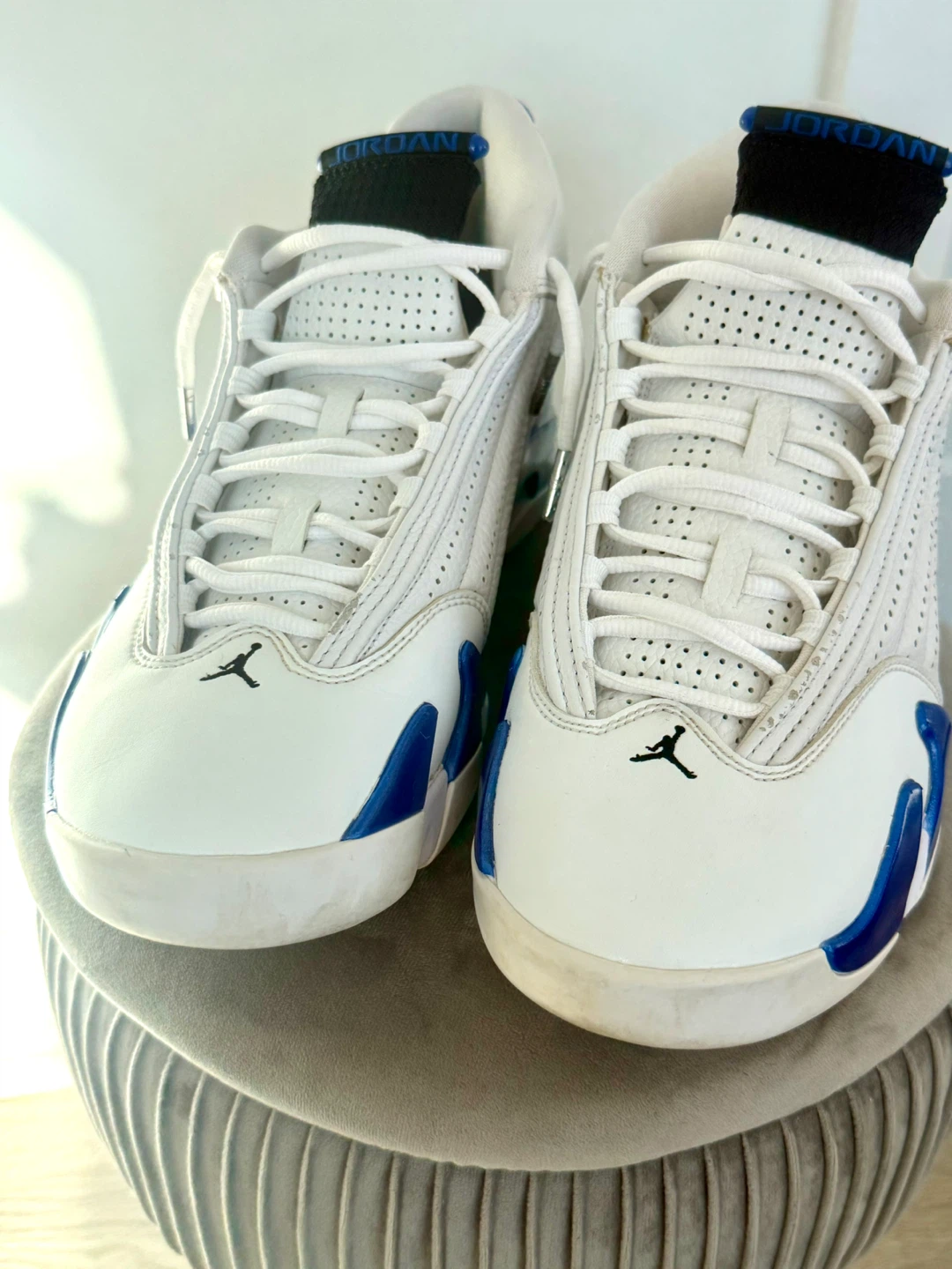 NIKE Jordan 14 Retro White Hyper Royal Men - photo 2