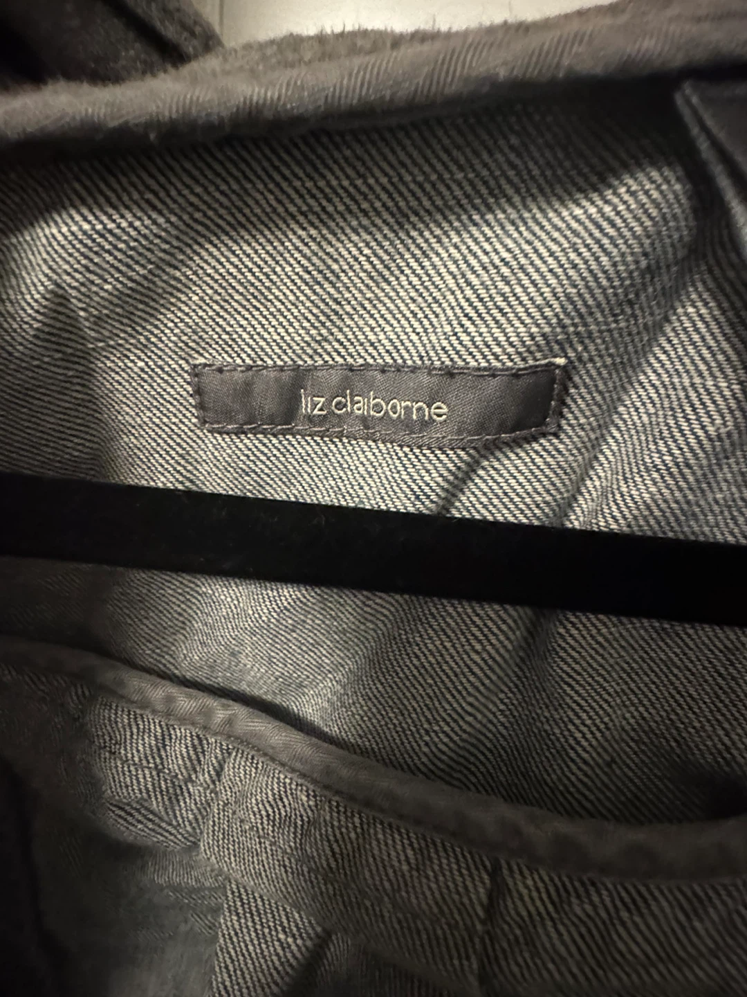 Liz Claiborne Denim Jacket with Grey Hood - photo 3
