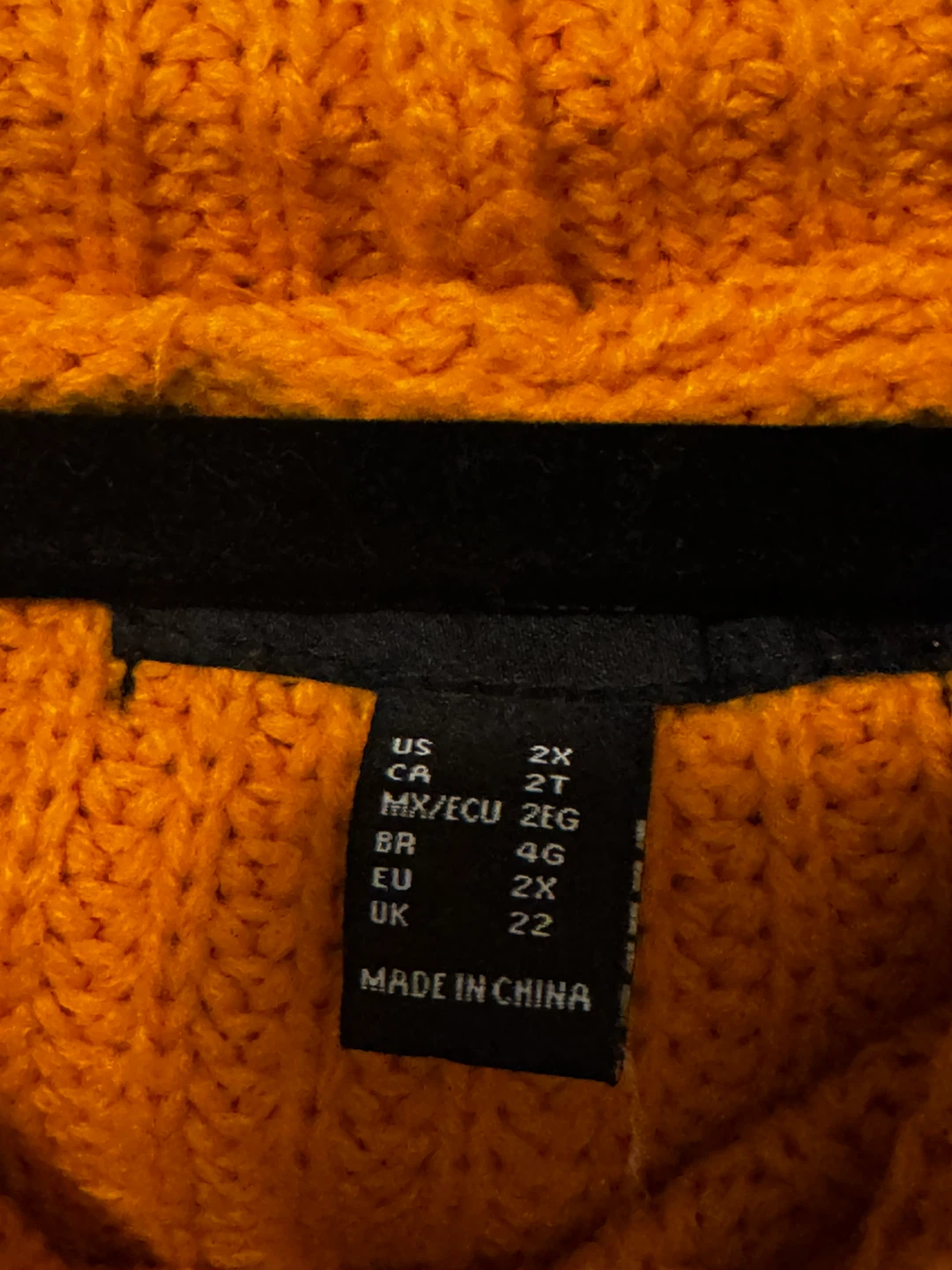 Orange Knit Cropped Hoodie - photo 2
