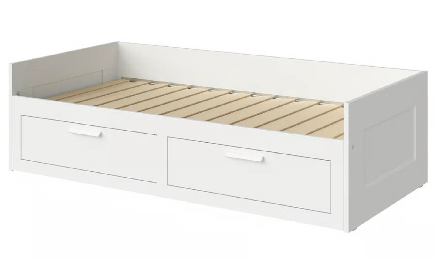 Ikea Brimness White Daybed with Two Drawers - photo 5