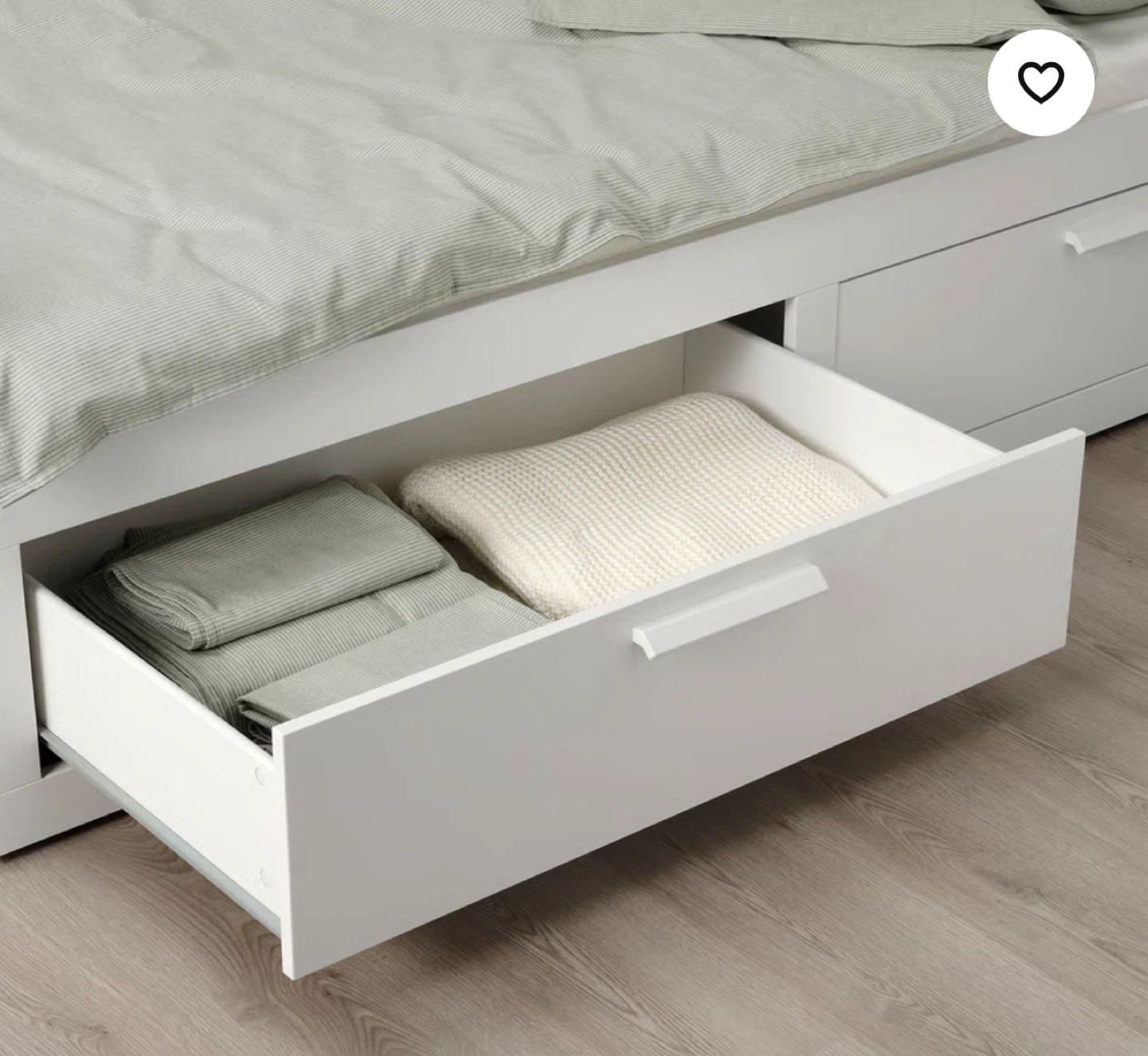 Ikea Brimness White Daybed with Two Drawers - photo 3