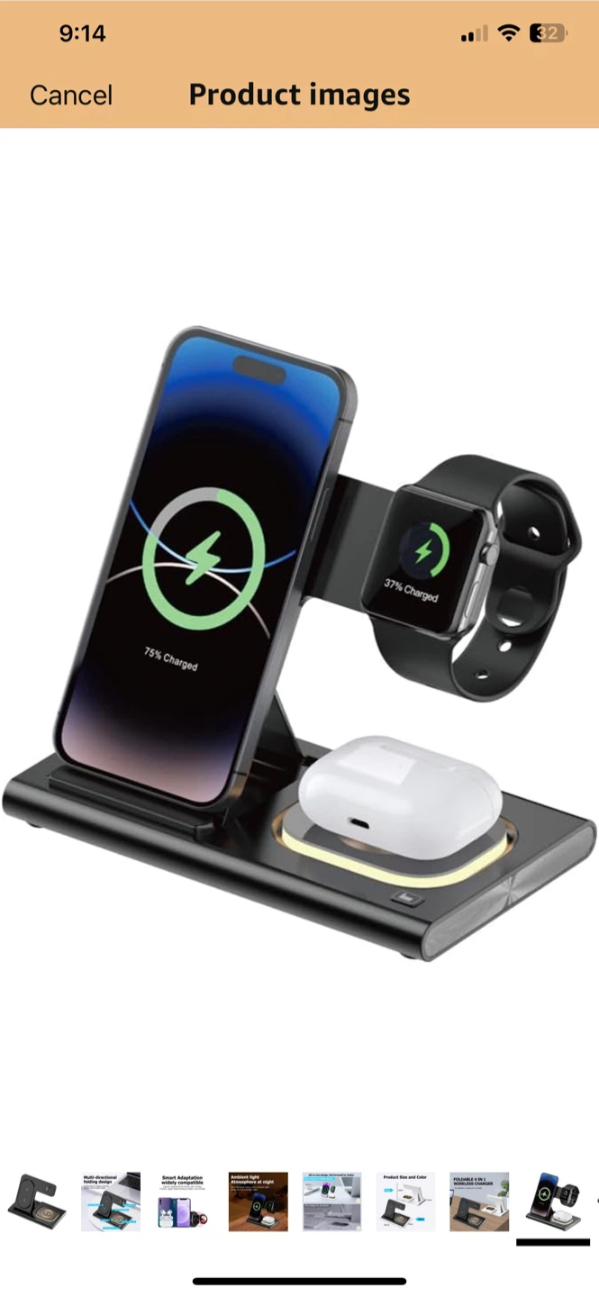 3-in-1 Wireless Charging Station for Phone, Watch, and Earbuds
