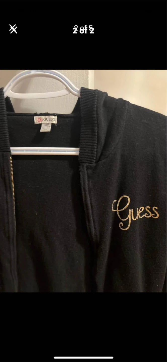 Guess Black Zip-Up Hoodie - photo 2