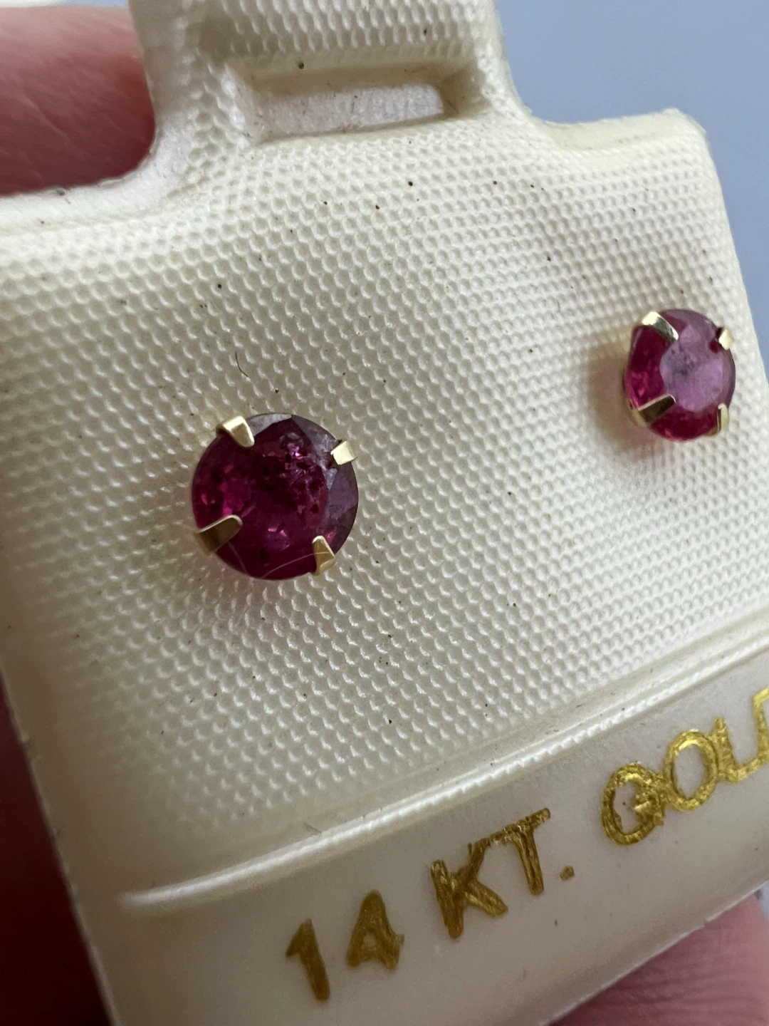 New 14K Ruby Stud Earrings - photo 2