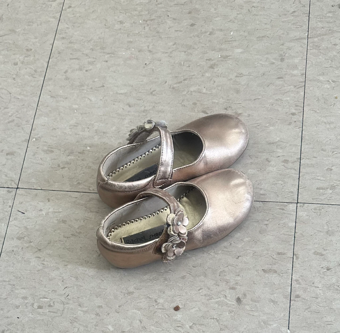 Rachel Shoes Rose Gold Mary Jane Flats - Girls Size 10