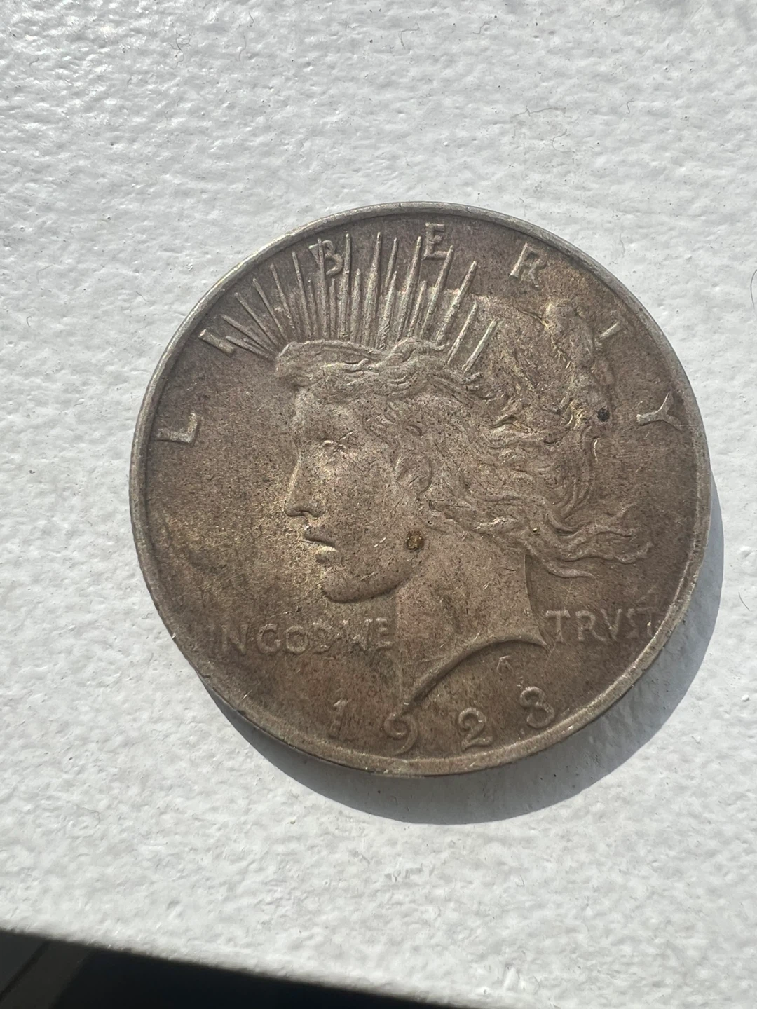 1923 Peace Silver Dollar Coin - photo 2
