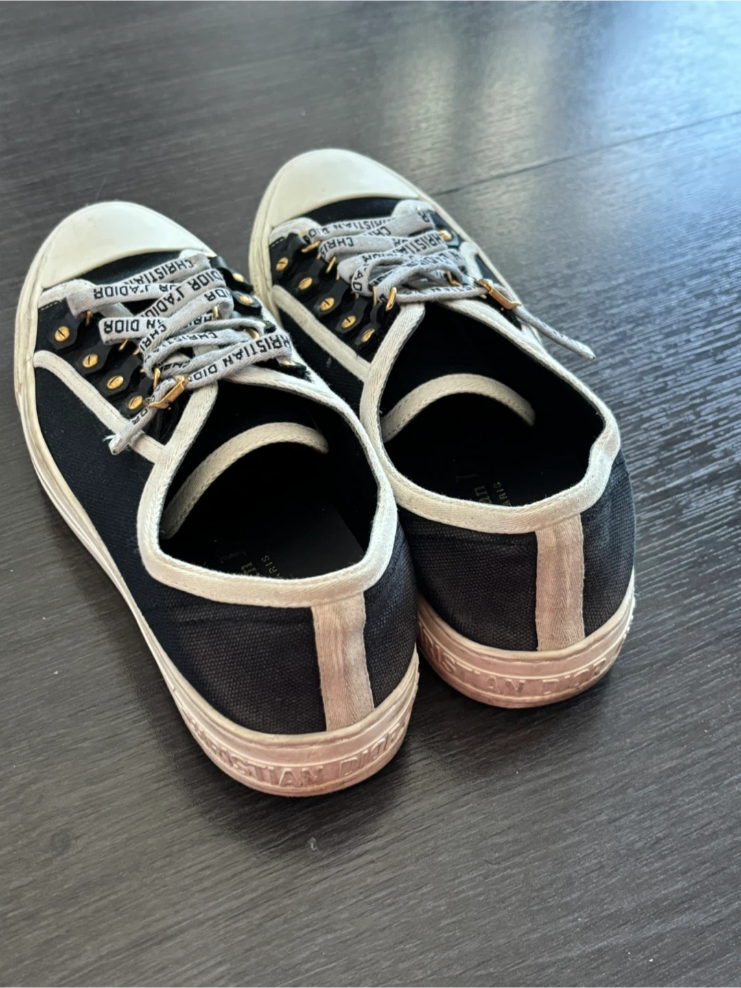 Dior Walk'n'DIOR Black Cotton Canvas Sneakers Size 36.5 - photo 3