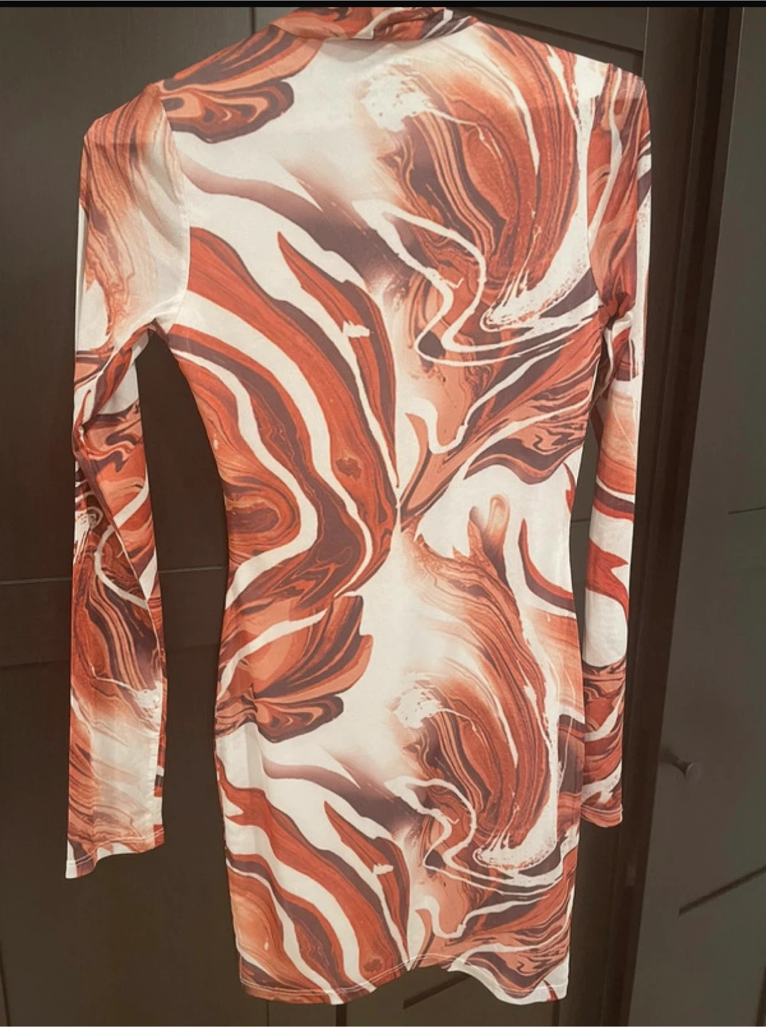 Terrace & Tree Swirl Print Mock Neck Mini Dress - photo 3