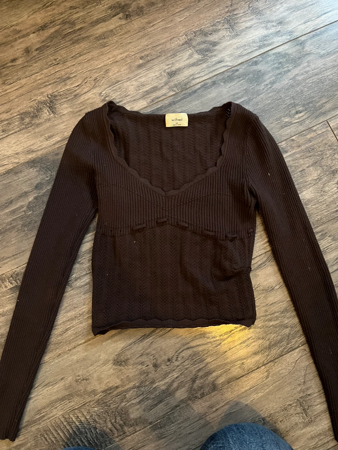 Wilfred Brown Knit Sweater - XS