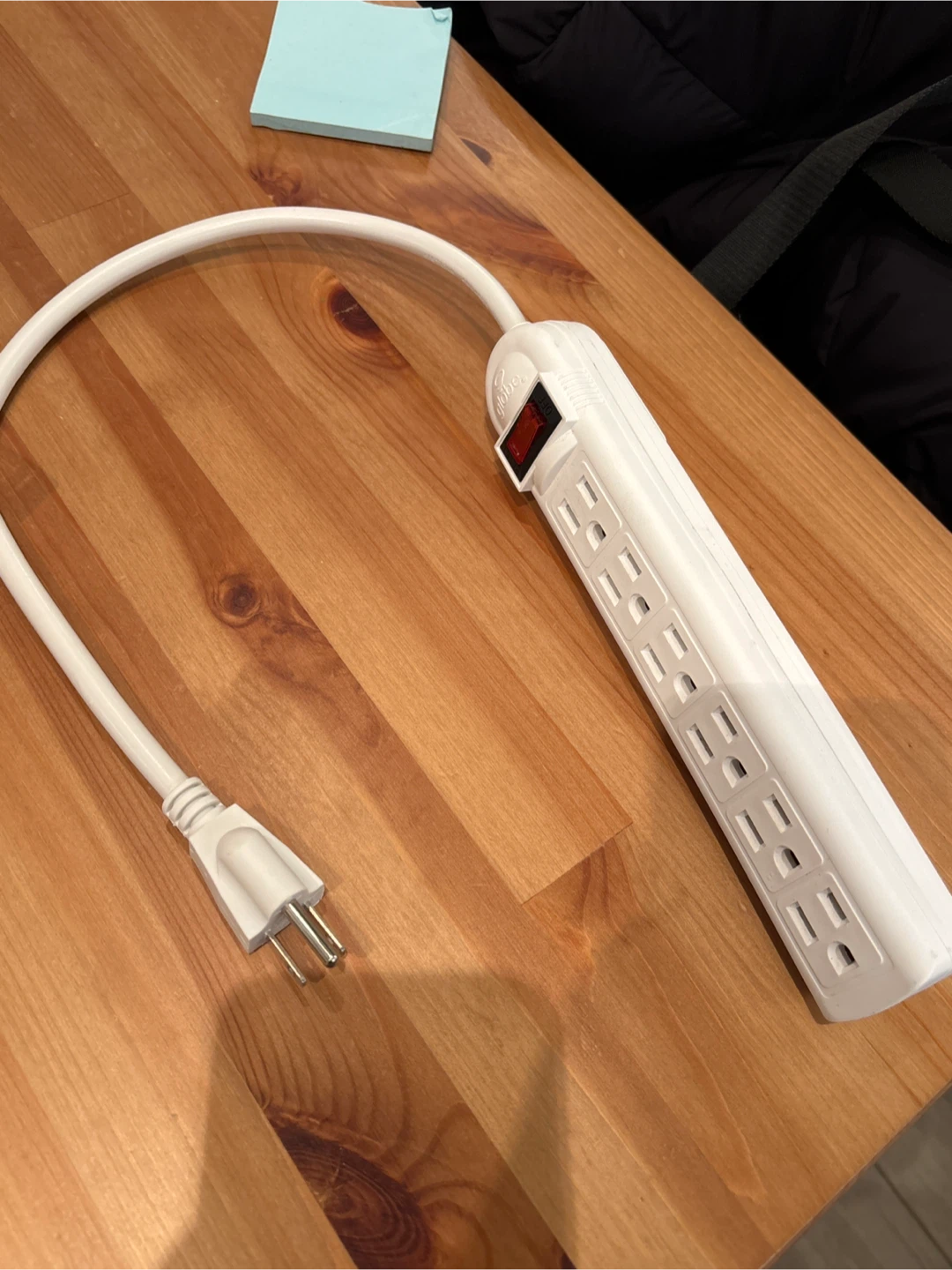 White 6-Outlet Power Strip