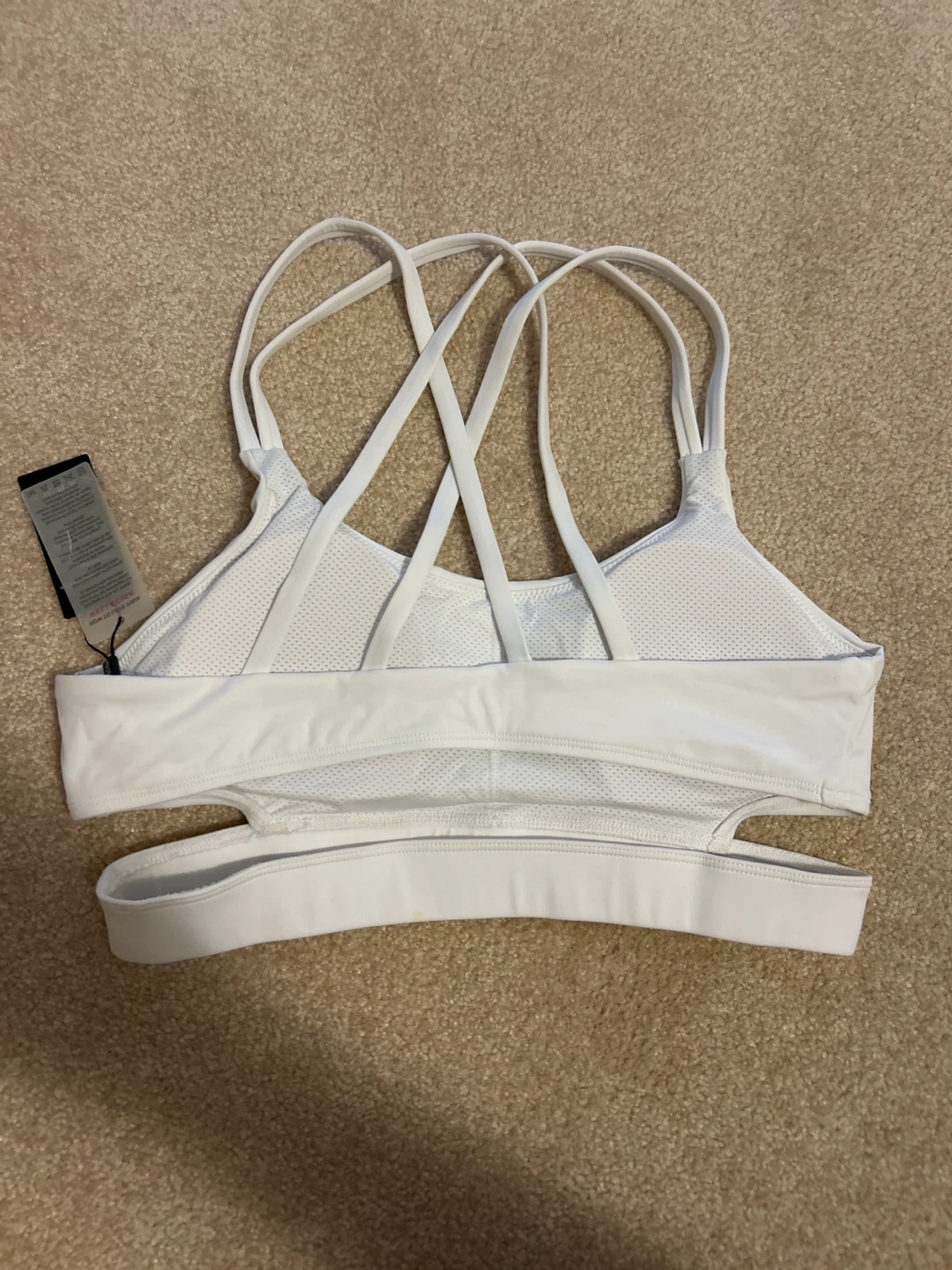 Relleciga White Sports Bra Size Medium - photo 2