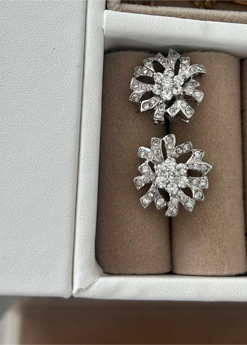 Sparkling Snowflake Stud Earrings