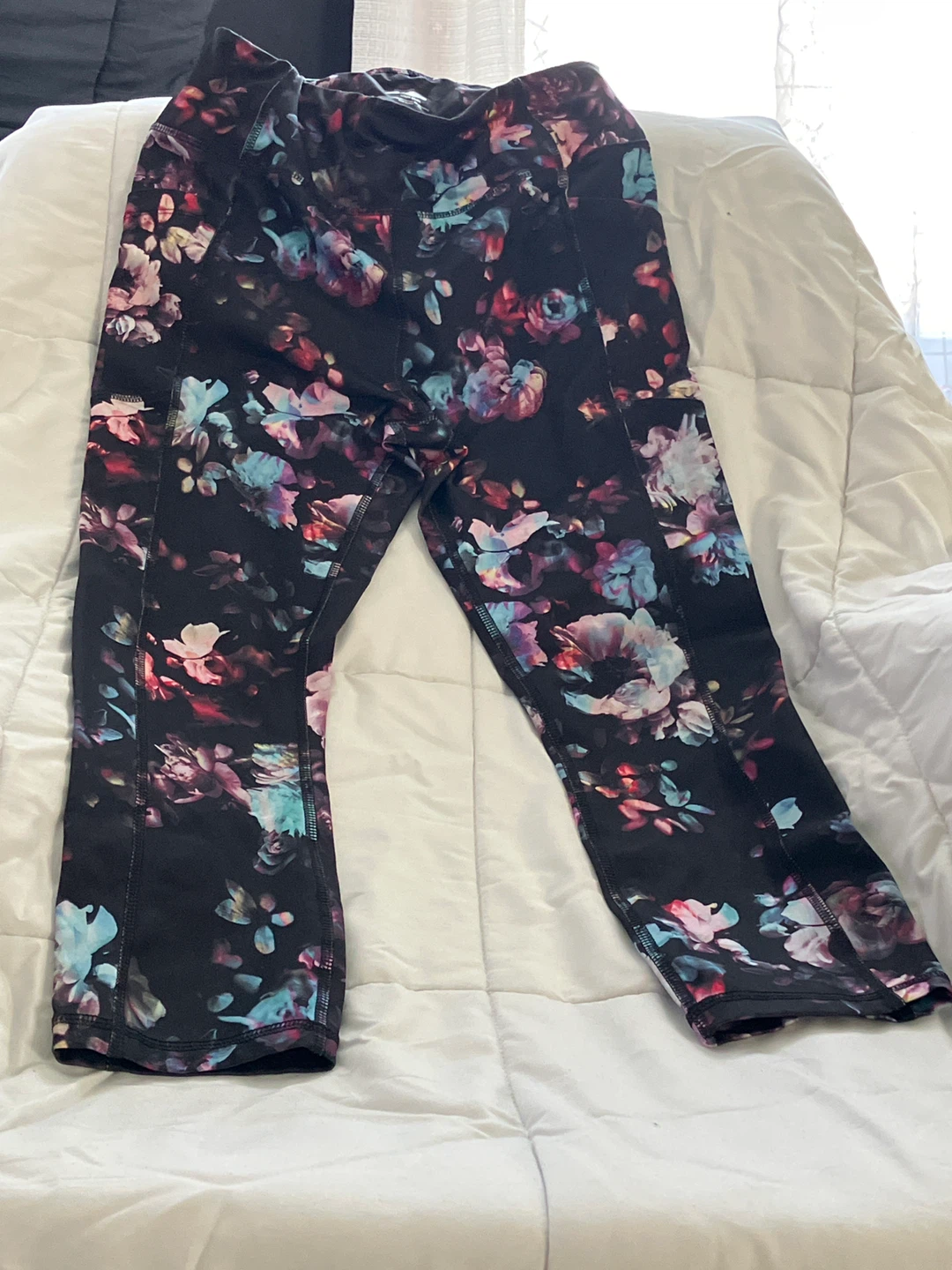 Floral Print Activewear Leggings with Pockets