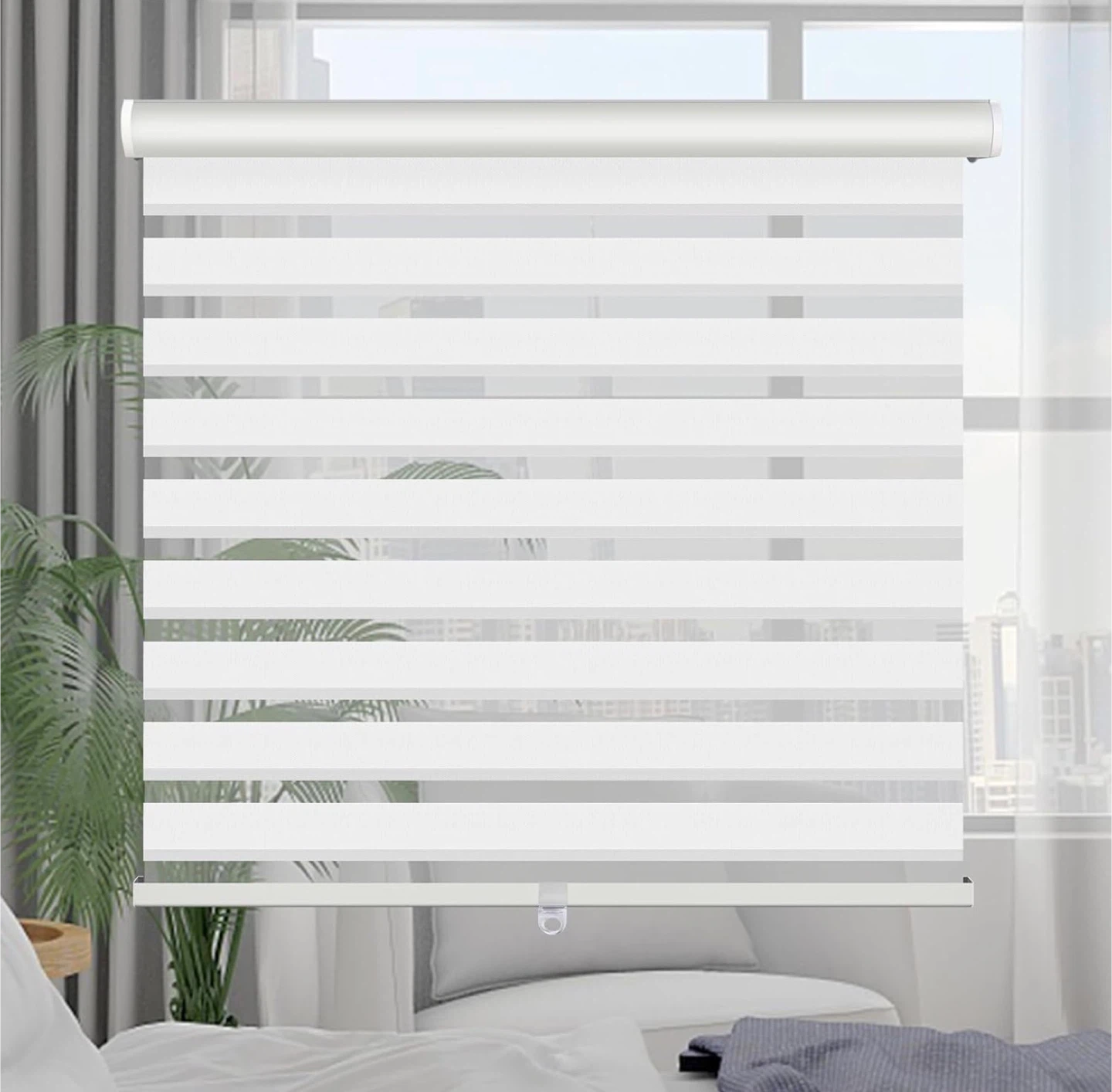 NEW 2X Cordless Zebra Blinds, 68” W x 72” H