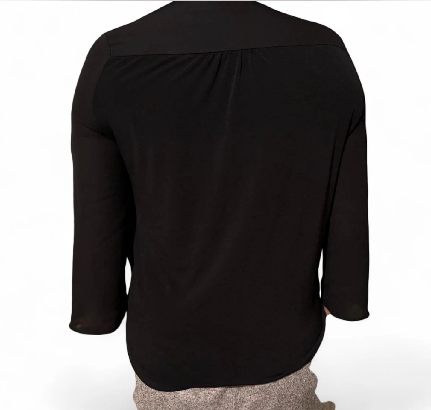 Black Wrap Blouse - photo 5