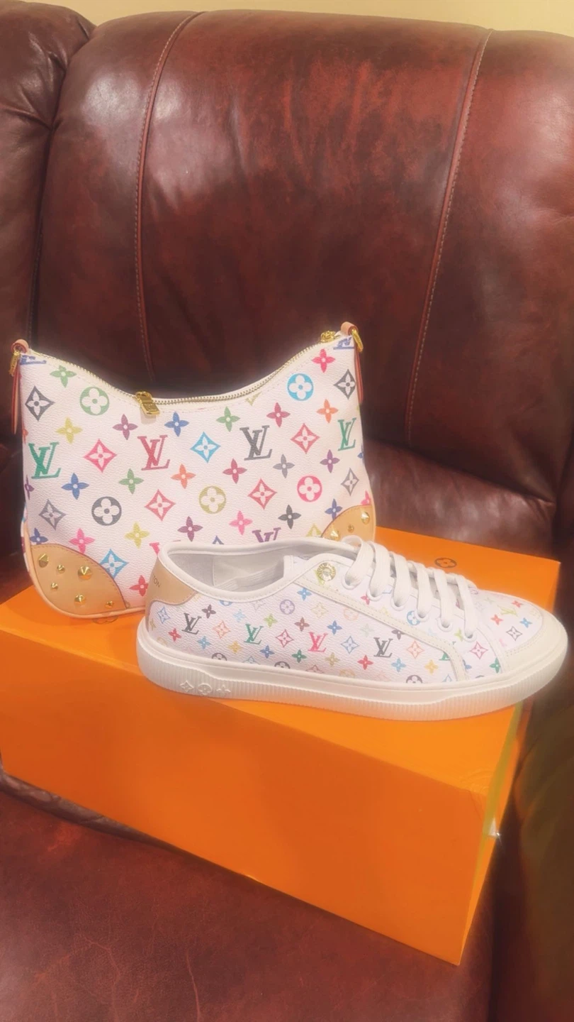Louis Vuitton Monogram Canvas Sneakers and Shoulder Bag