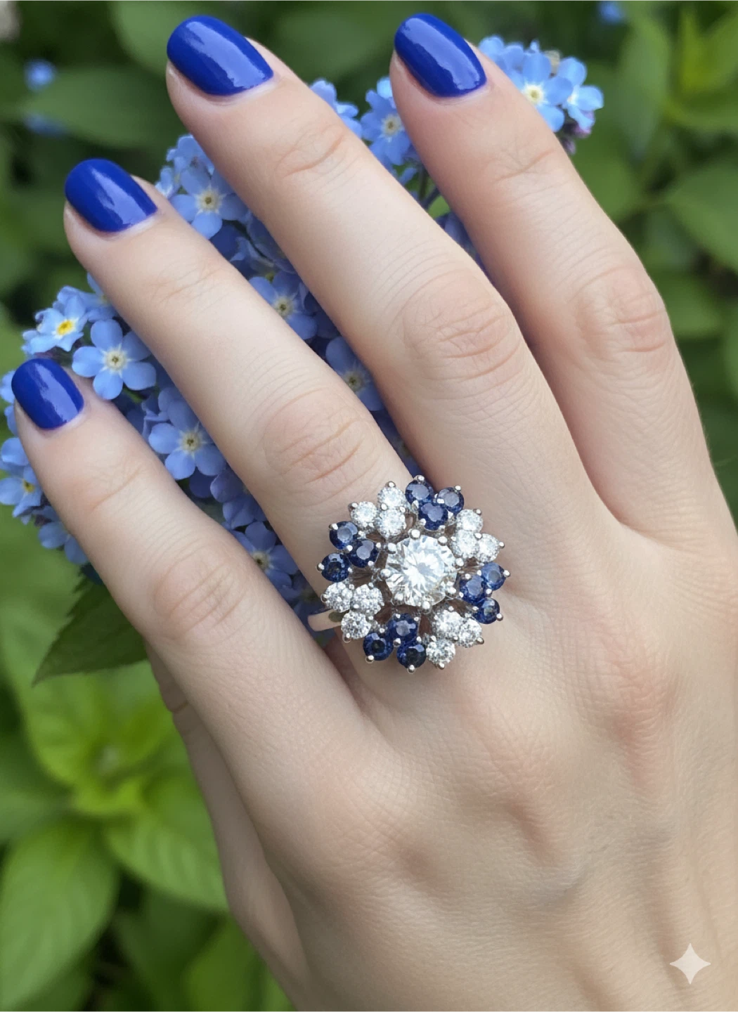 18 k Diamond and Sapphire Ring w/appraisal - photo 5
