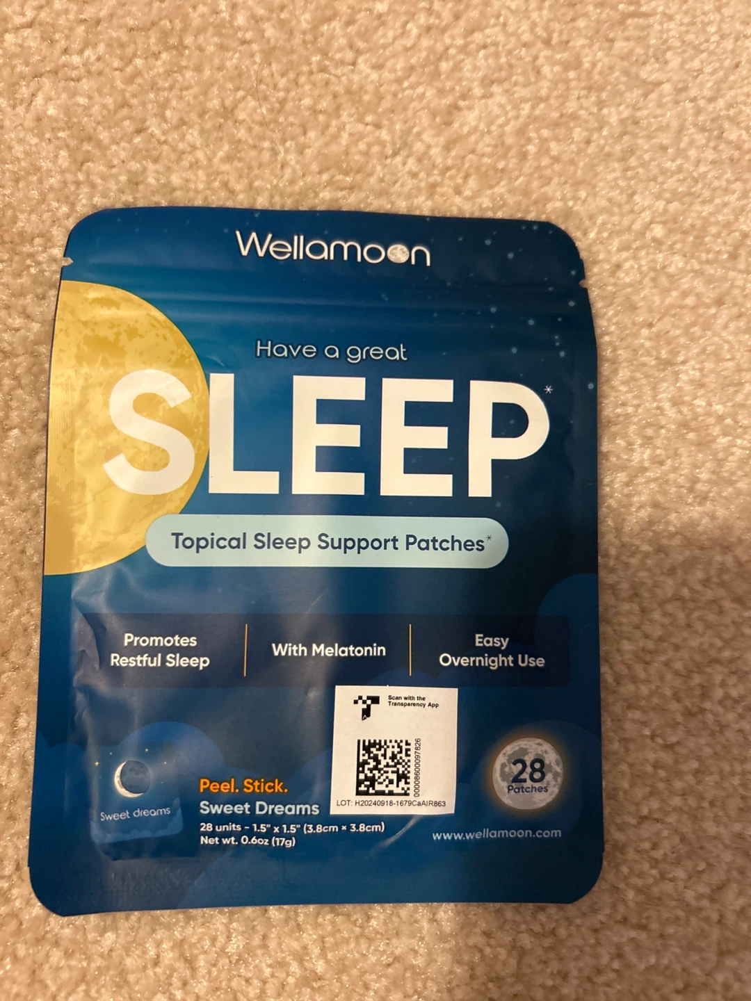 Wellamoon Topical Sleep Support Patches - 28 Patches
