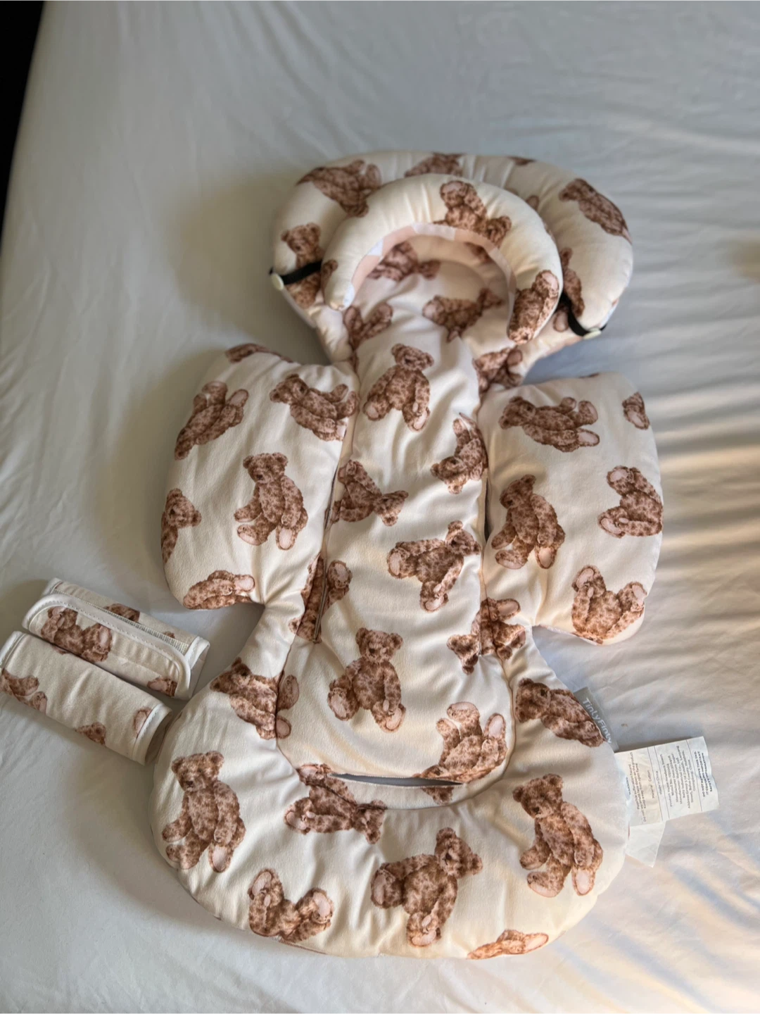Baby Car Seat Insert Liner Pad Teddy Bear Print
