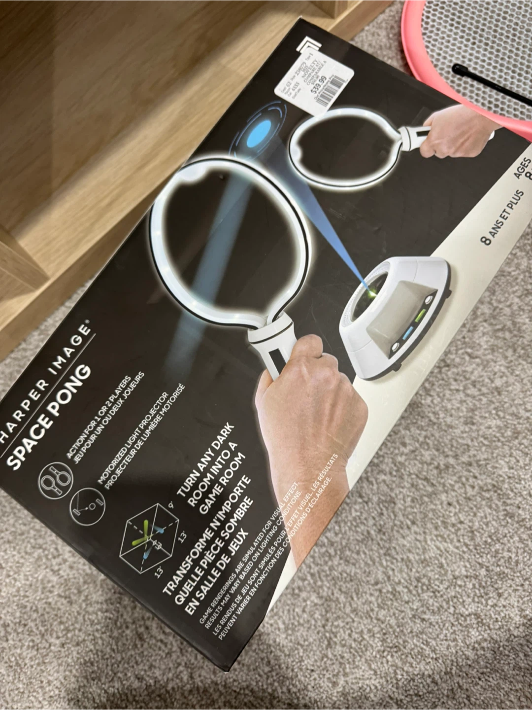 Space Pong Motorized Light Projector Game