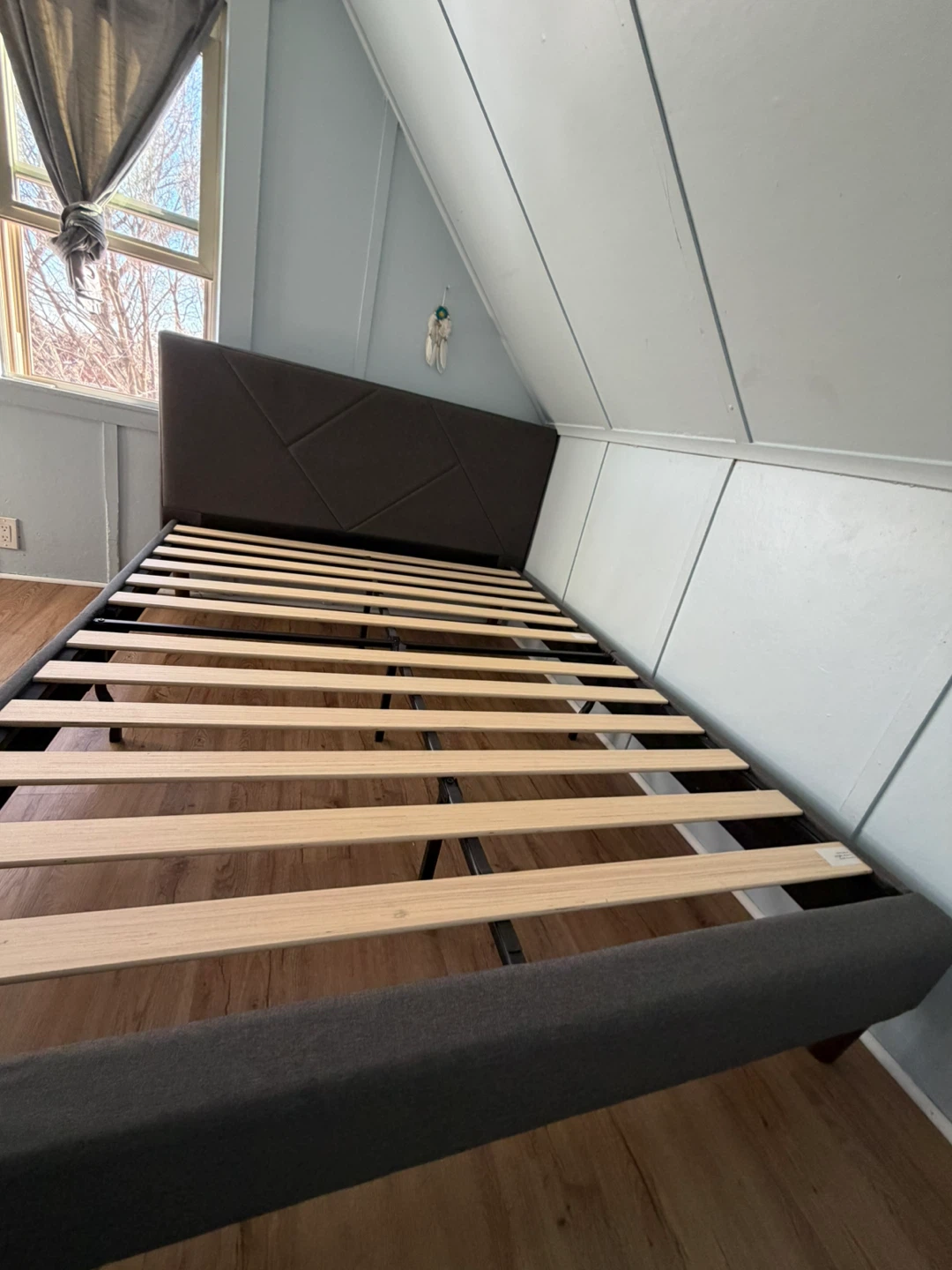 Moving Sale: Zinus Queen Upholstered Bed Frame - photo 2