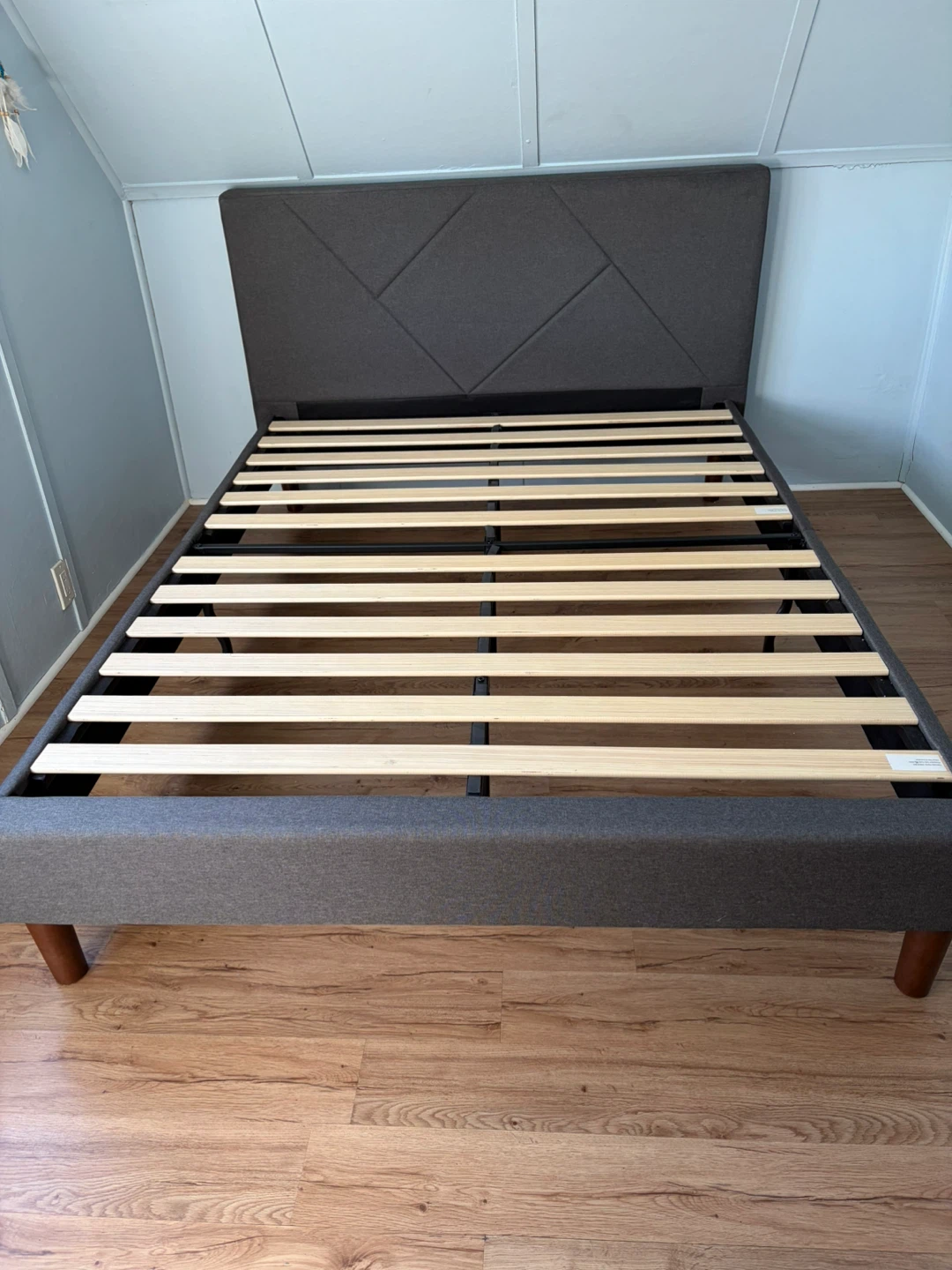 Moving Sale: Zinus Queen Upholstered Bed Frame - photo 3