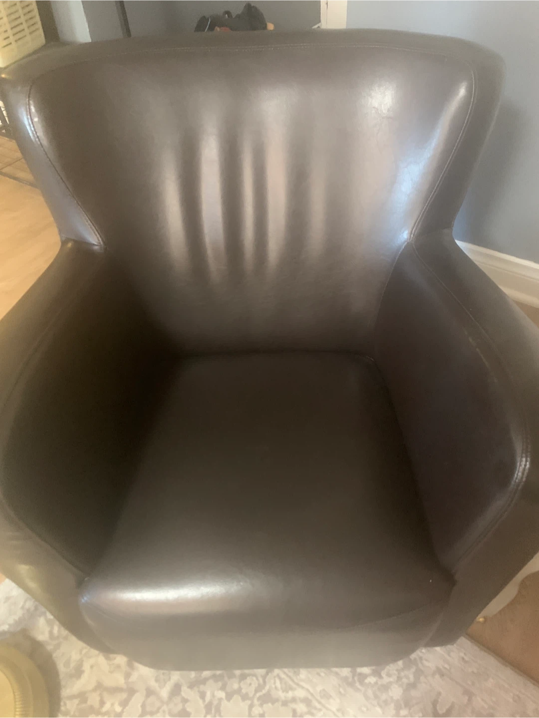 Dark Brown Leather (Sofa cum pull-out BED ) and Armchair Set - photo 2